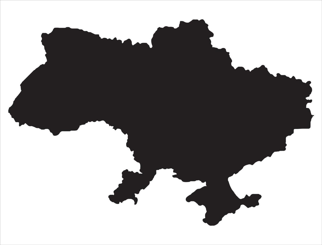 Ukraine map silhouette on white background vector