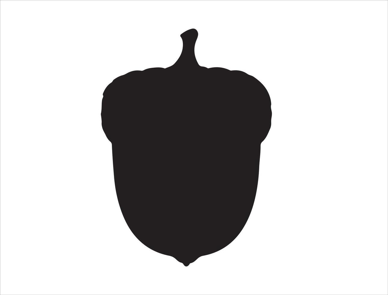 Acorn silhouette on white background vector