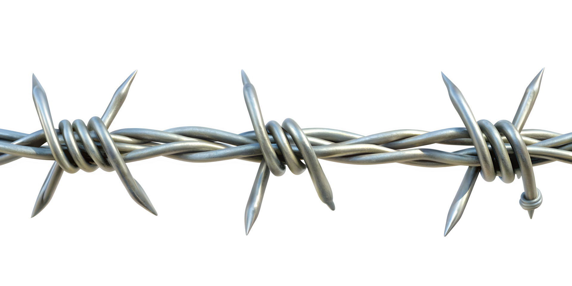 A Close-up of Metal Barbed Wire png