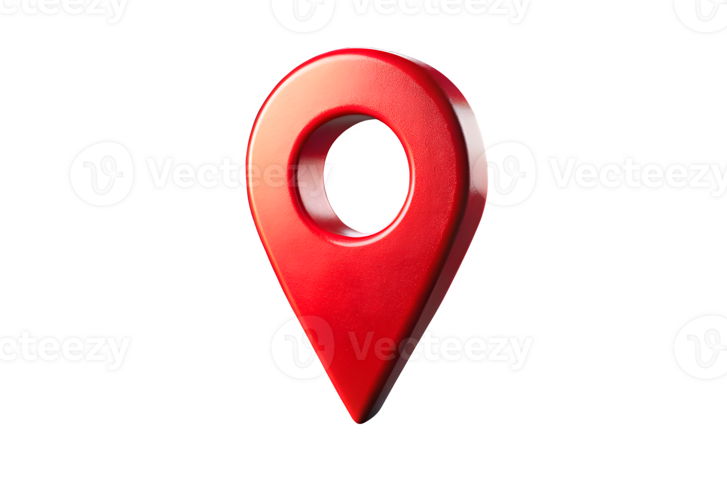 3D Red Map Address Location Pin Pointer png