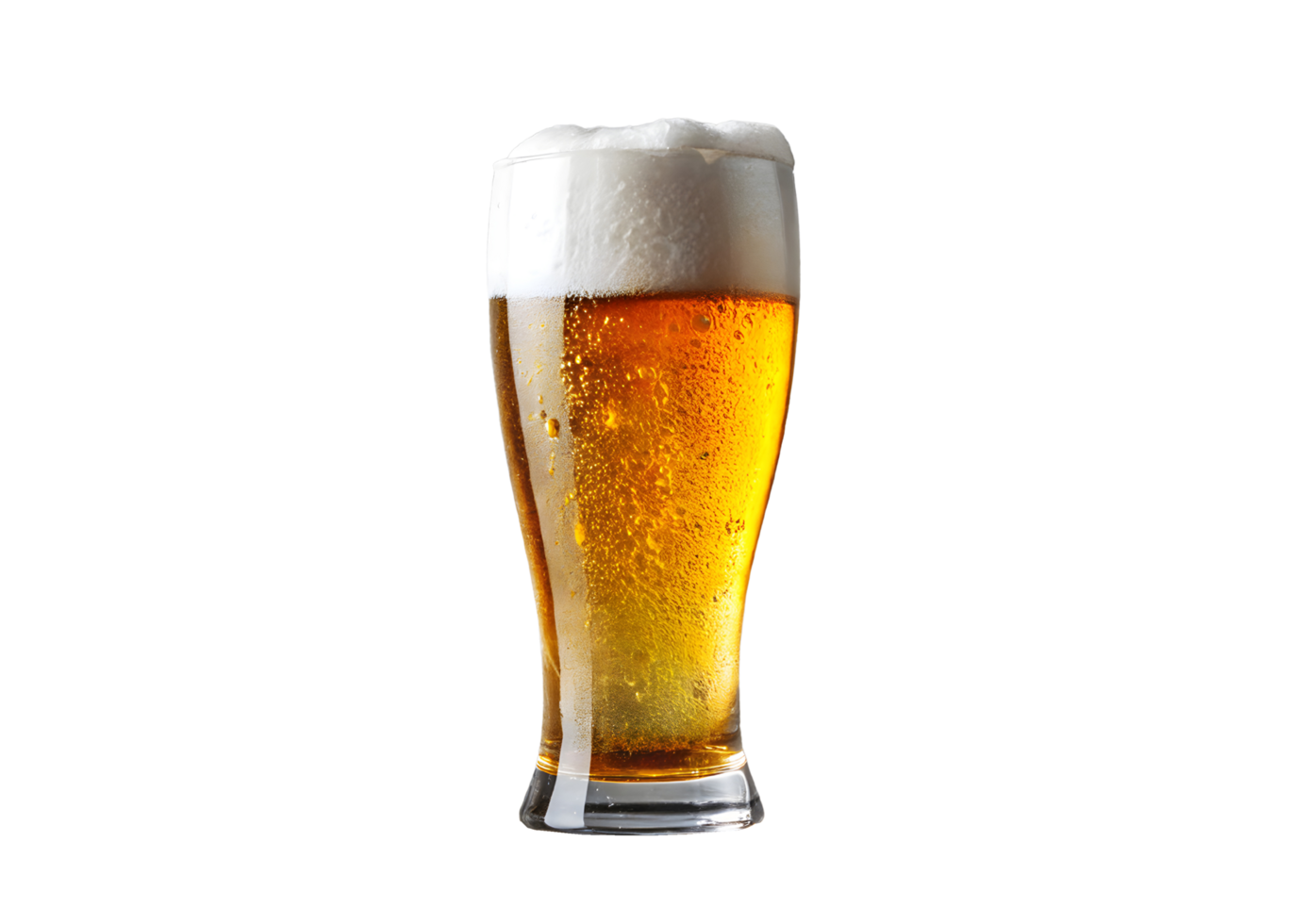 un vaso de espumoso frío cerveza png