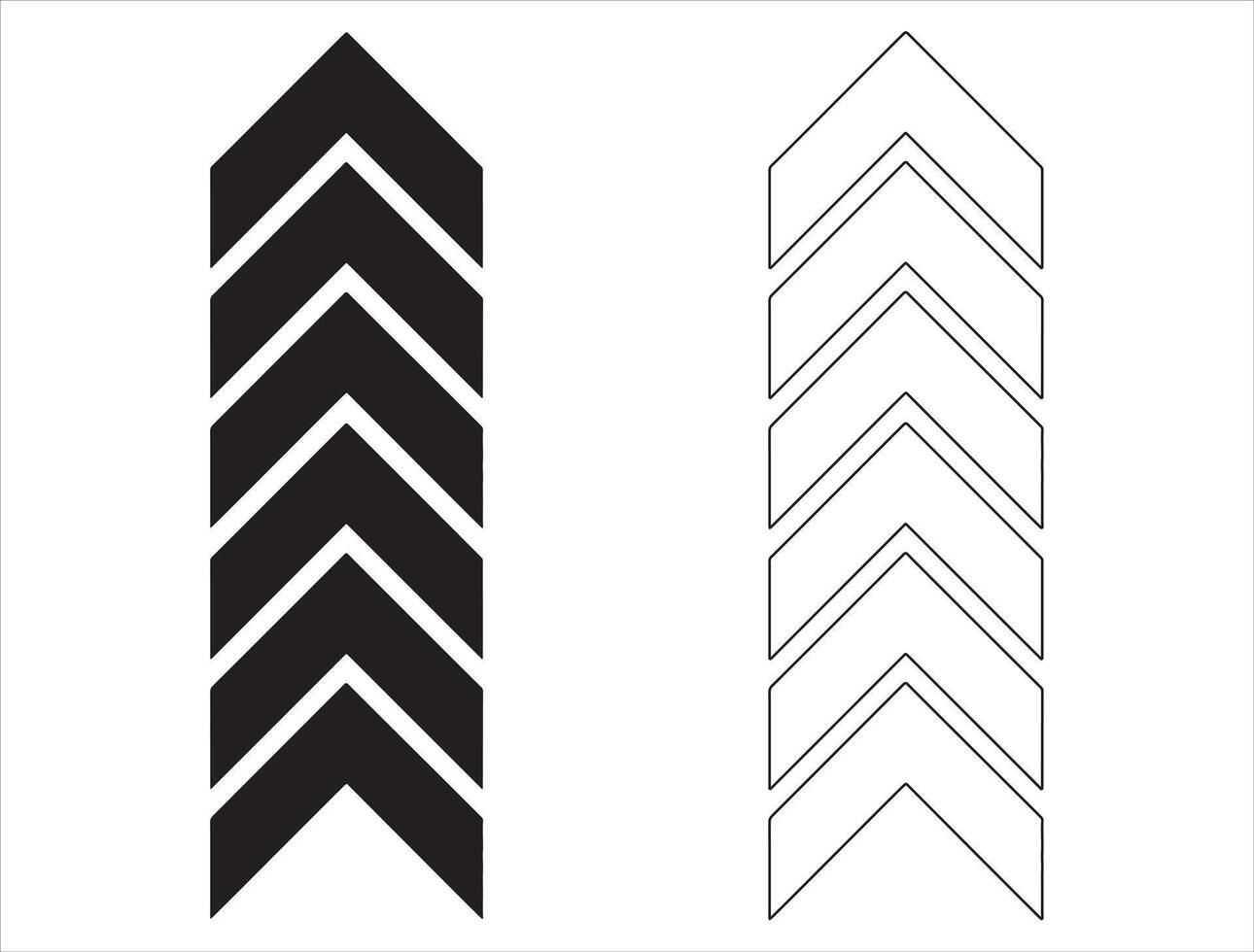 Chevron icon silhouette on white background vector