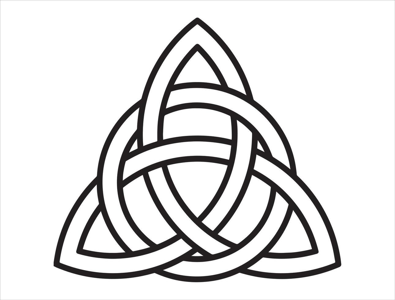 Celtic knot silhouette on white background vector