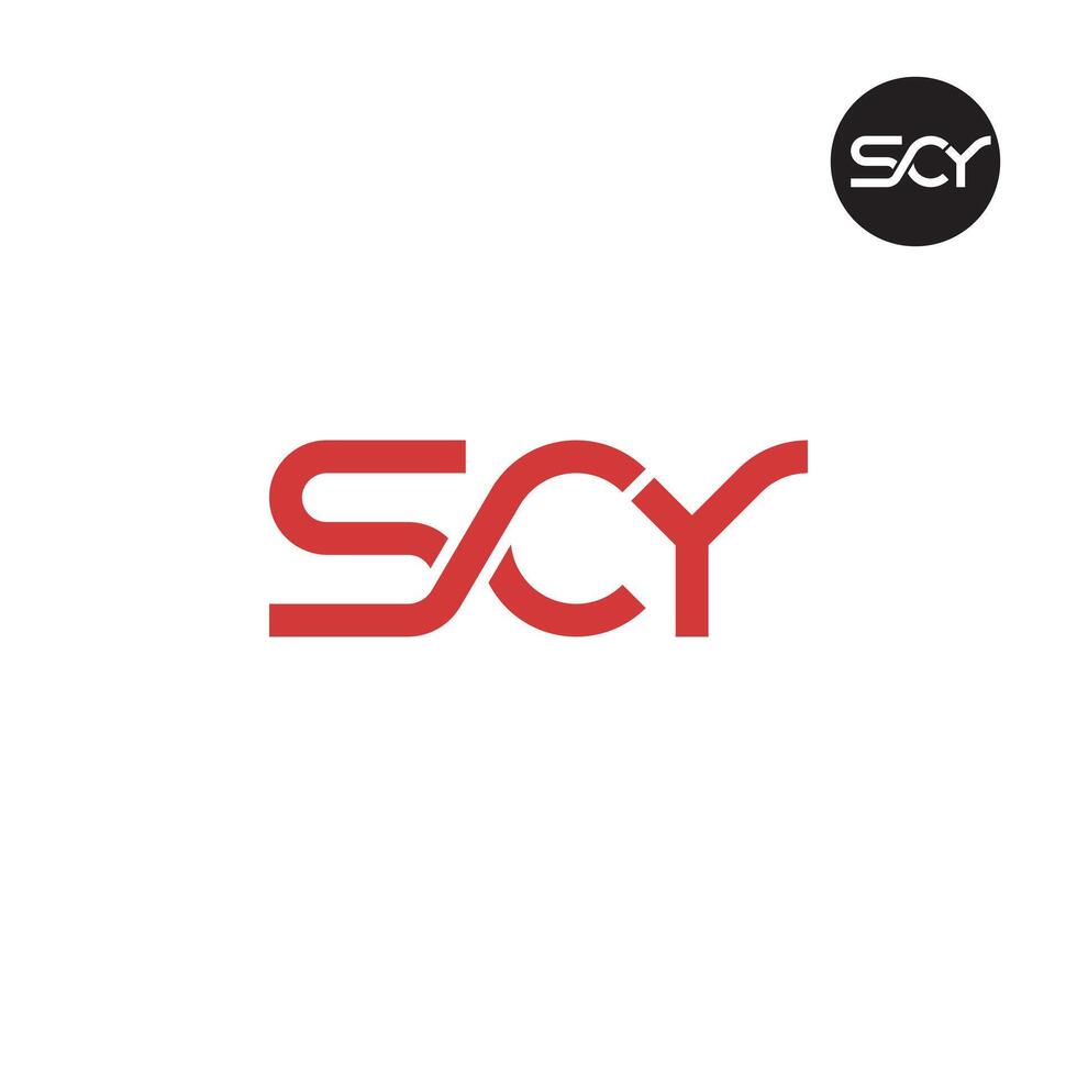 Letter SCY Monogram Logo Design vector
