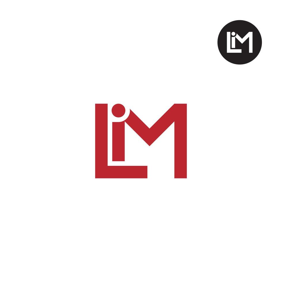 Letter LIM Monogram Logo Design vector