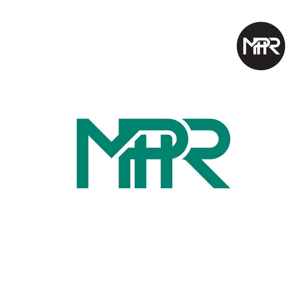 Letter MPR Monogram Logo Design vector