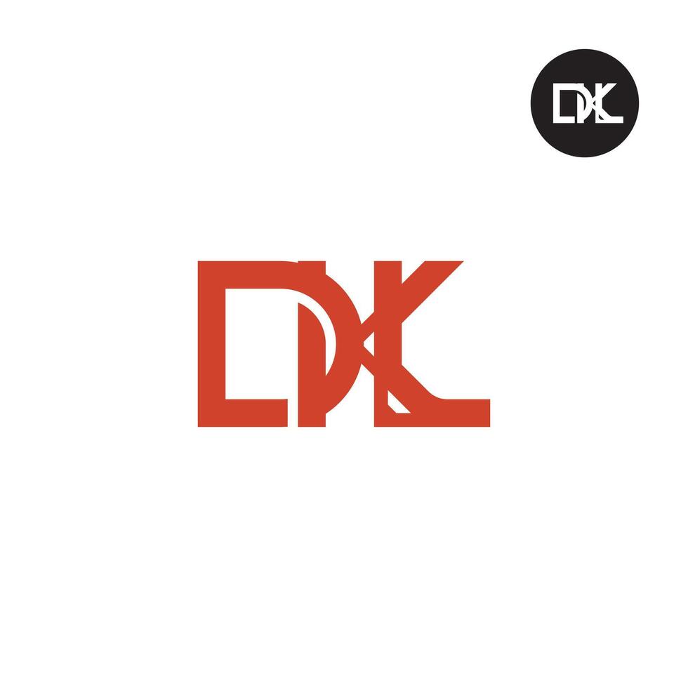 Letter DKL Monogram Logo Design vector