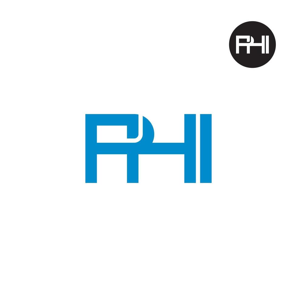 Letter PHI Monogram Logo Design vector