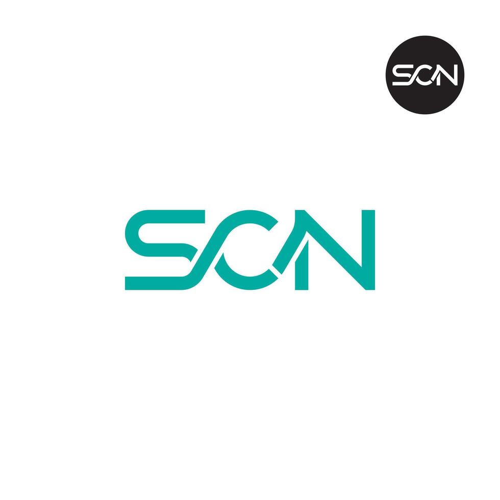 Letter SCN Monogram Logo Design vector