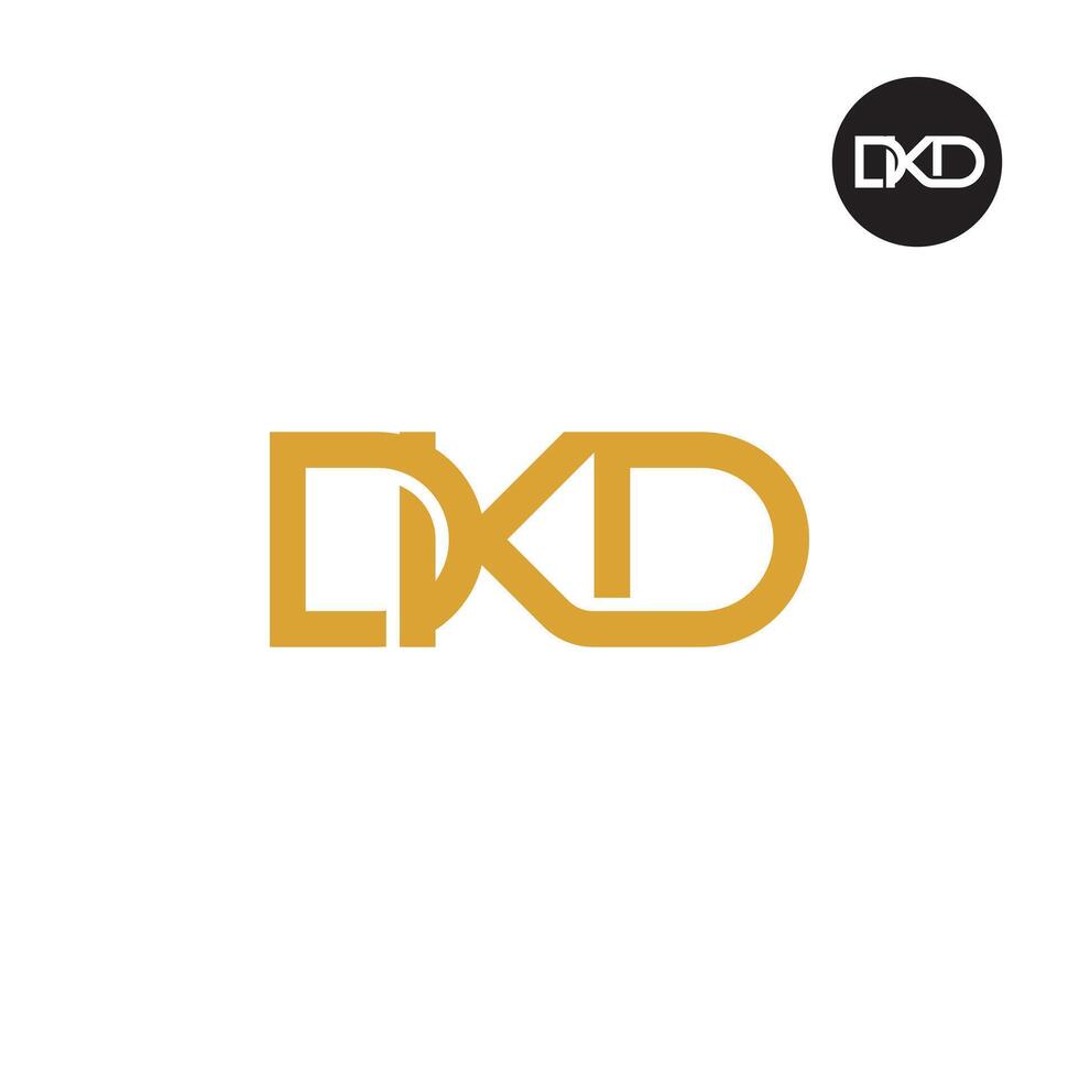 Letter DKD Monogram Logo Design vector