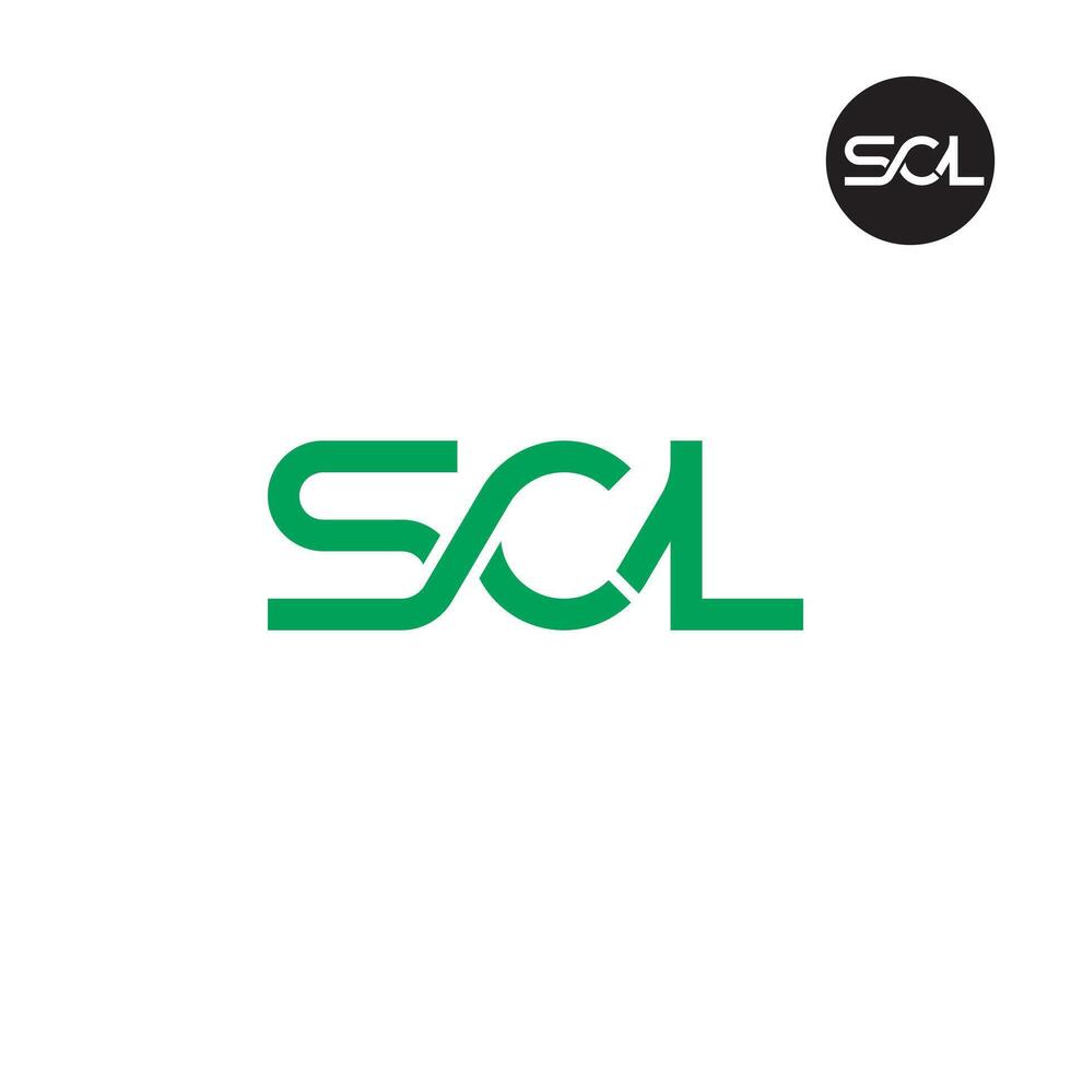 letra scl monograma logo diseño vector