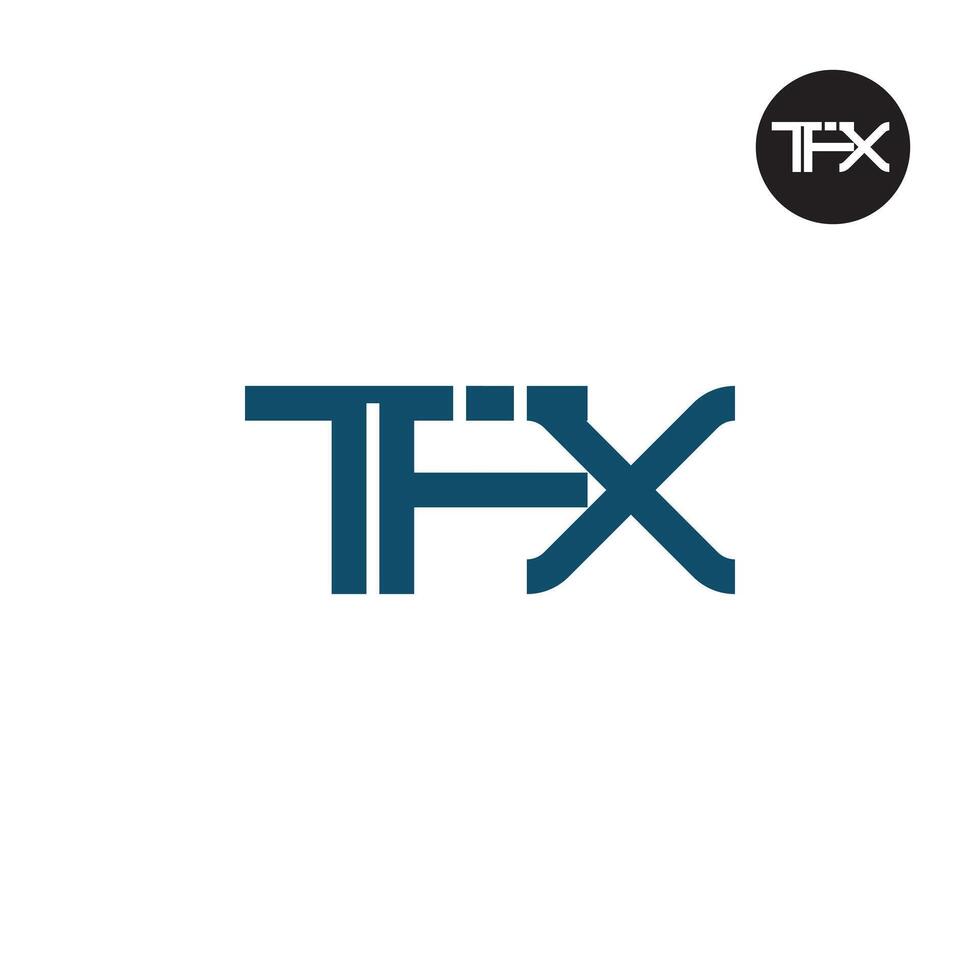 Letter TFX Monogram Logo Design vector