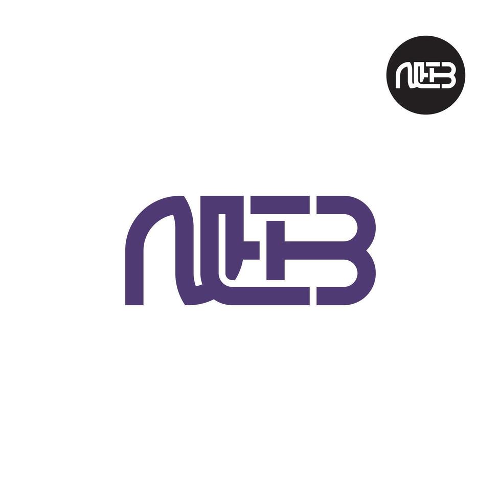 Letter NEB Monogram Logo Design vector