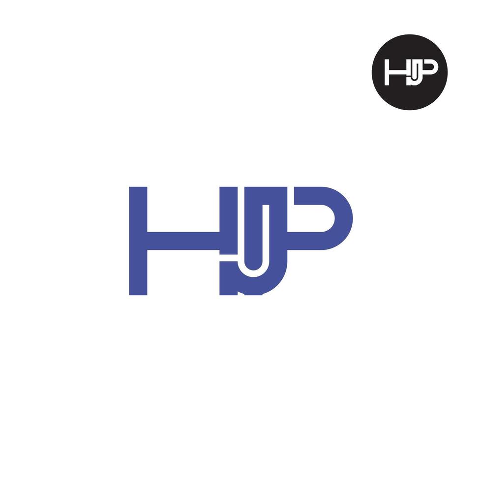 hjp logo letra monograma diseño vector