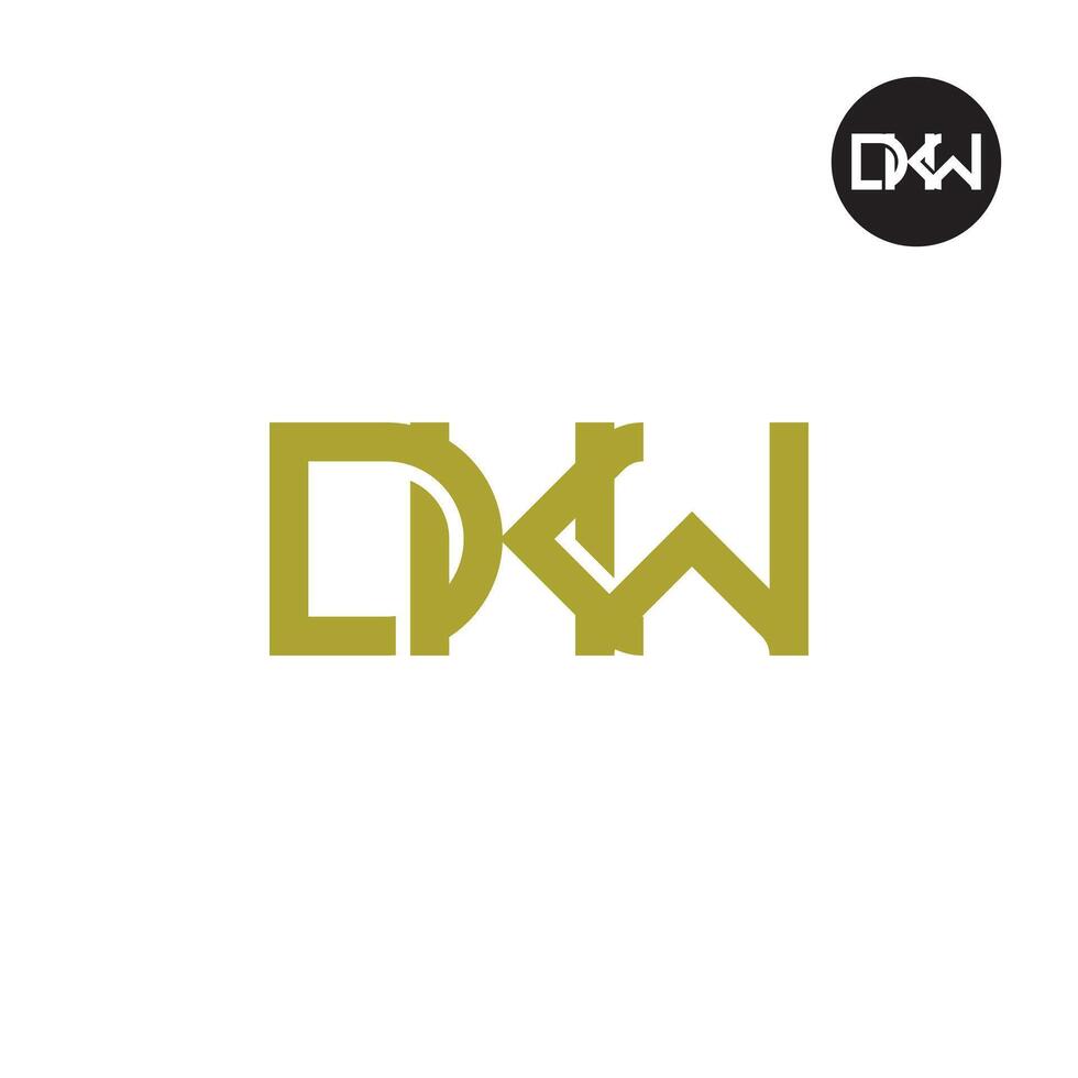 Letter DKW Monogram Logo Design vector