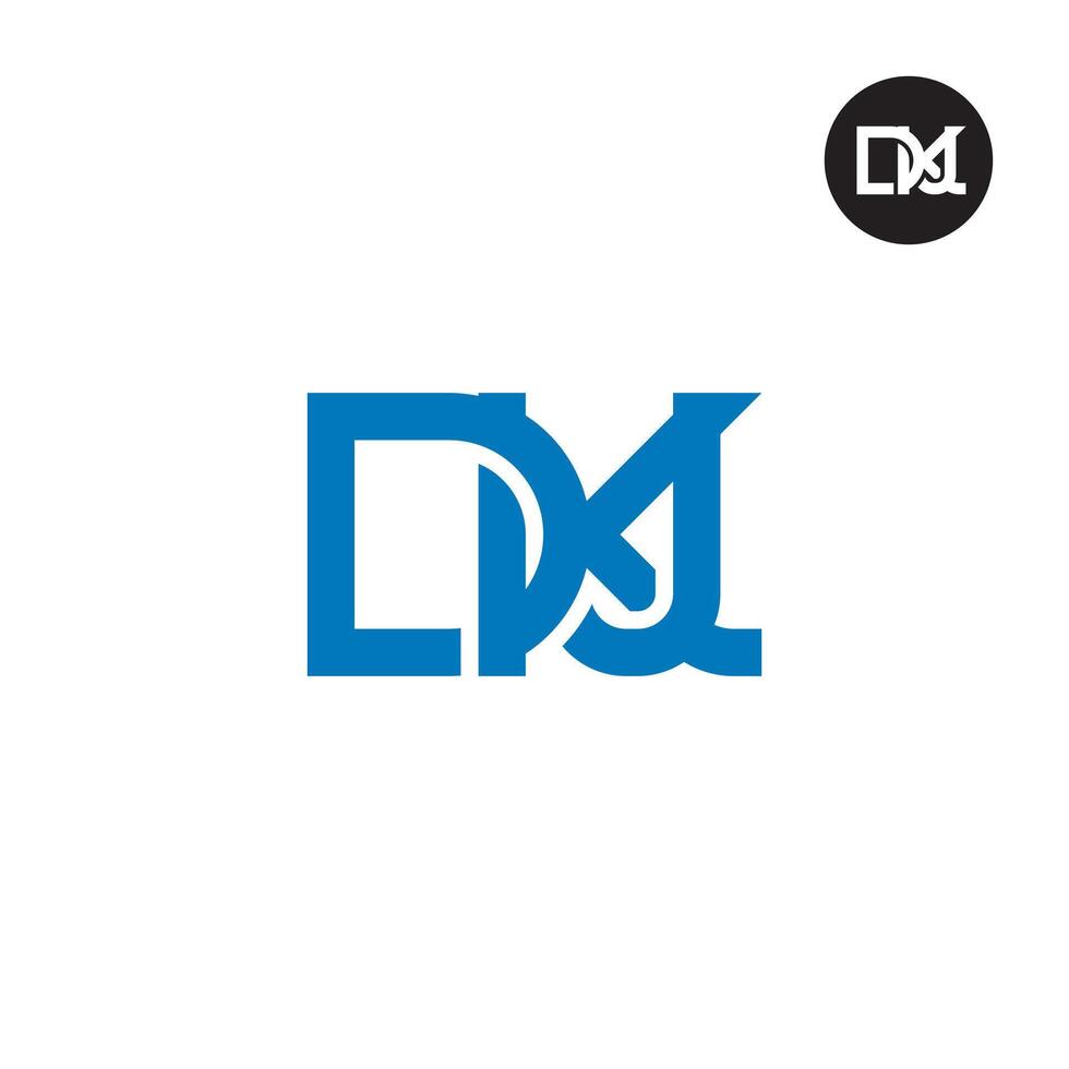 Letter DKJ Monogram Logo Design vector
