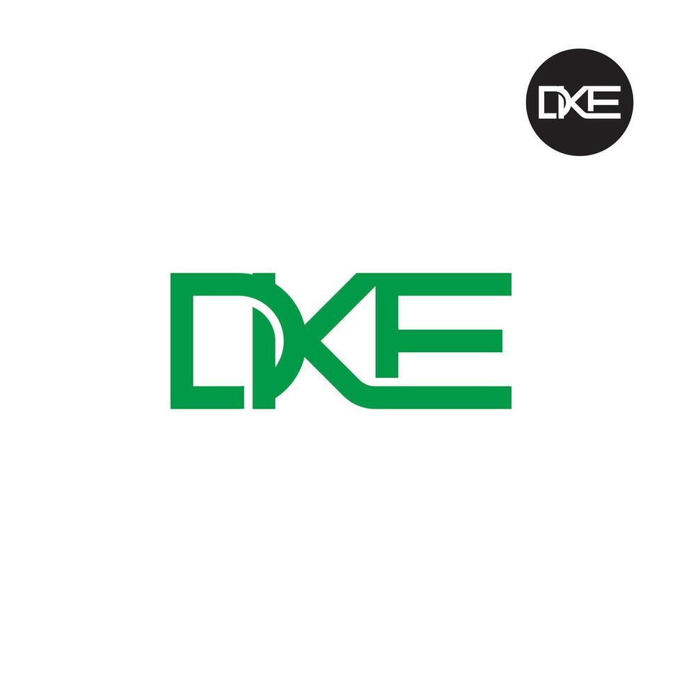 Letter DKE Monogram Logo Design vector