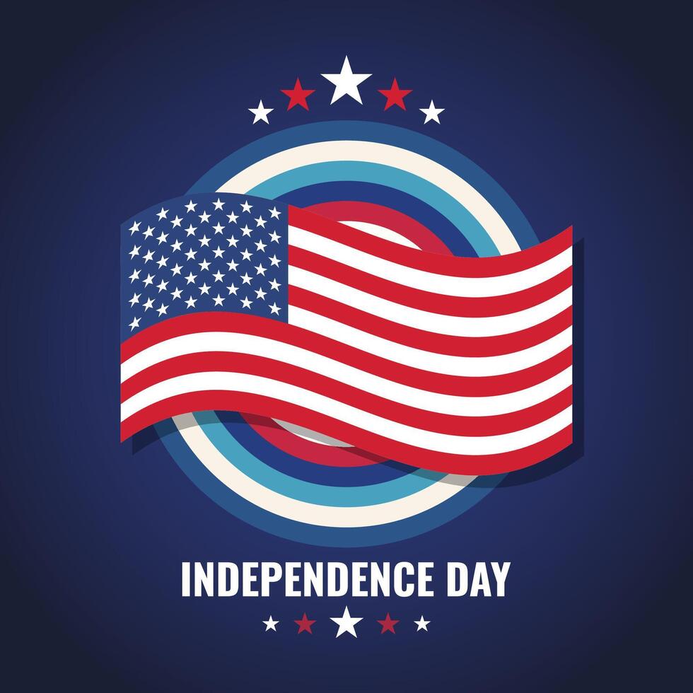 USA independence day 4th of july greeting card or banner vector