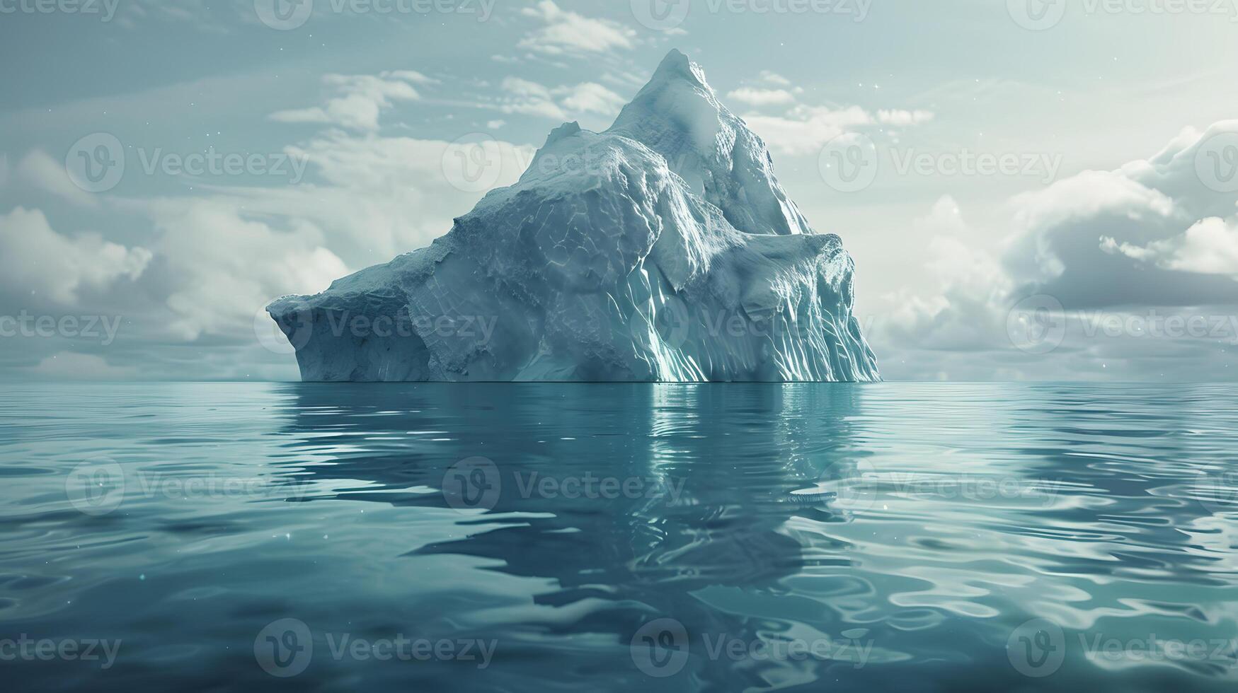 A huge iceberg or glacier in Arctic or Antarctic waters photo