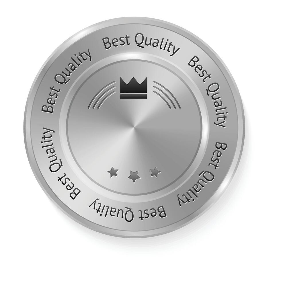 a silver sign that says the title of the title quality quality quality quality quality vector