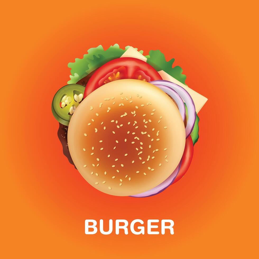 Burger fast food concept Hand Drawn Sketch illustration. vector