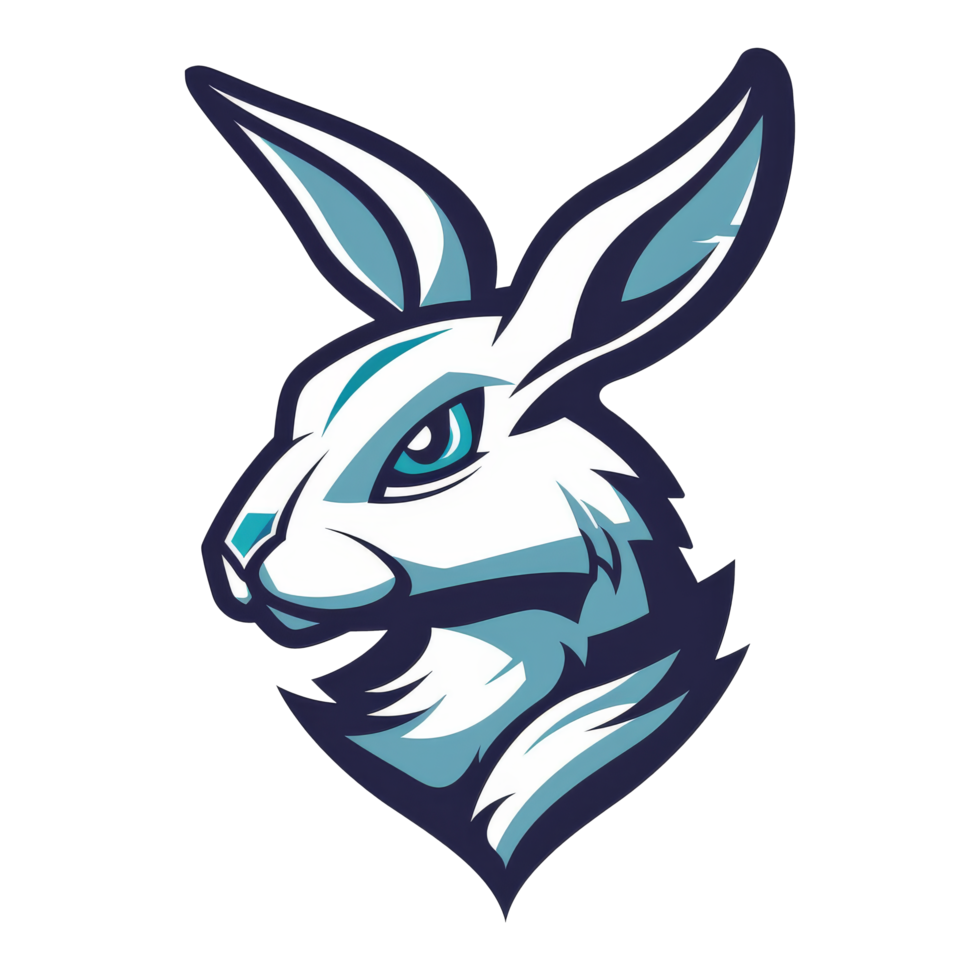 Stylized rabbit mascot with a cool attitude png