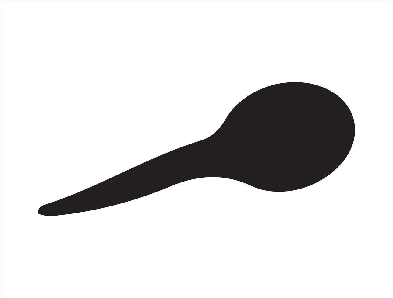 Tadpole silhouette on white background vector