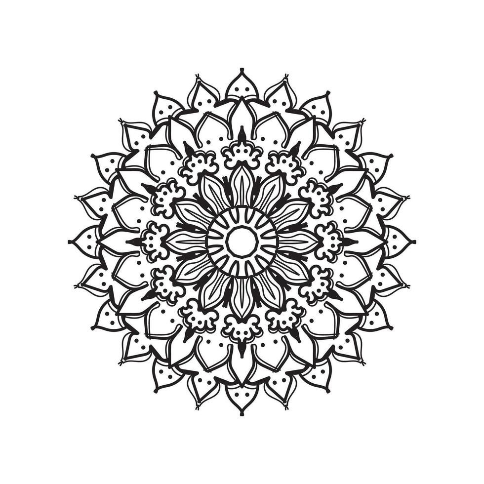 diseño de plantilla de tarjeta de invitación delicada con flor de mandala. vector