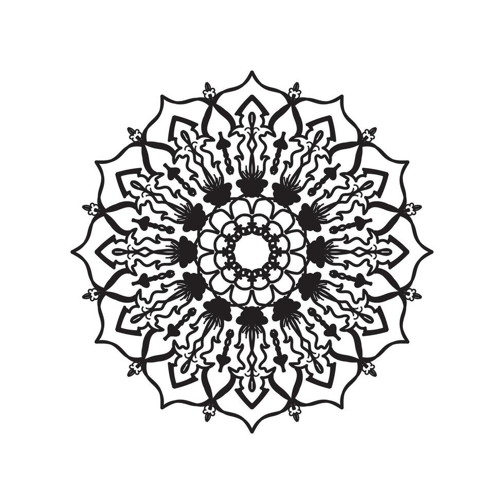 diseño de plantilla de tarjeta de invitación delicada con flor de mandala. vector