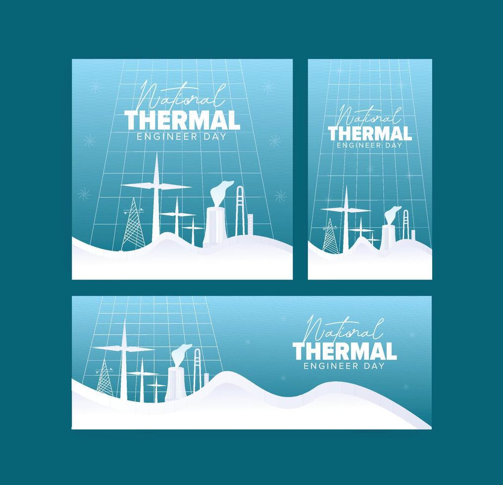 National thermal engineer day social media post. Holiday concept. Template for background, banner, card, poster design. vector