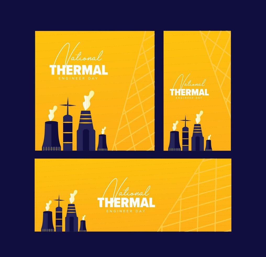 National thermal engineer day social media post. Holiday concept. Template for background, banner, card, poster design. vector