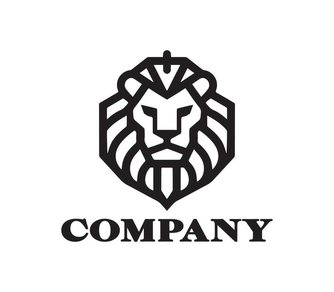 Lion Head Logo Design Template vector