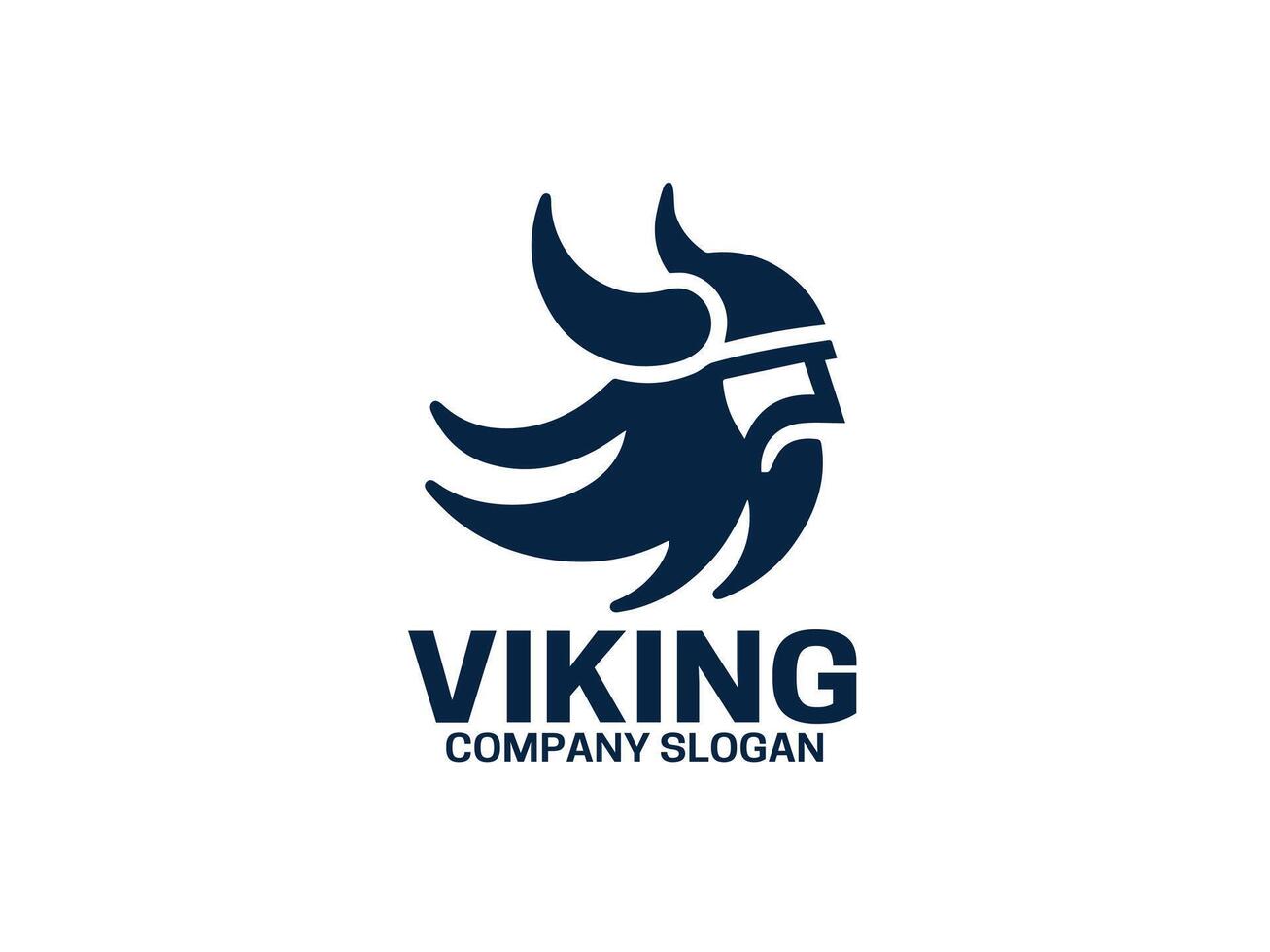 Viking Head Logo Design Template vector