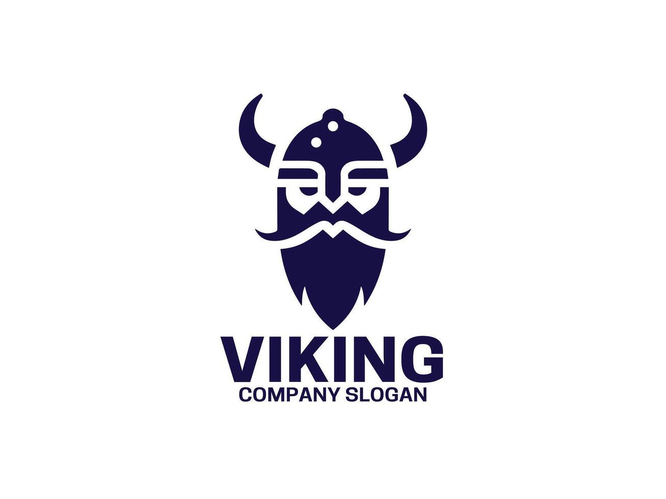 Viking Head Logo Design Template vector