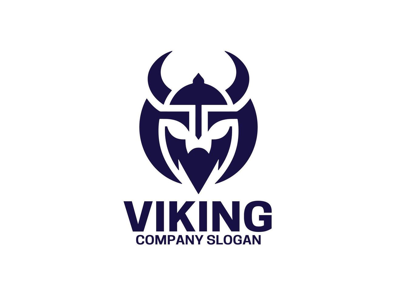 Viking Head Logo Design Template vector