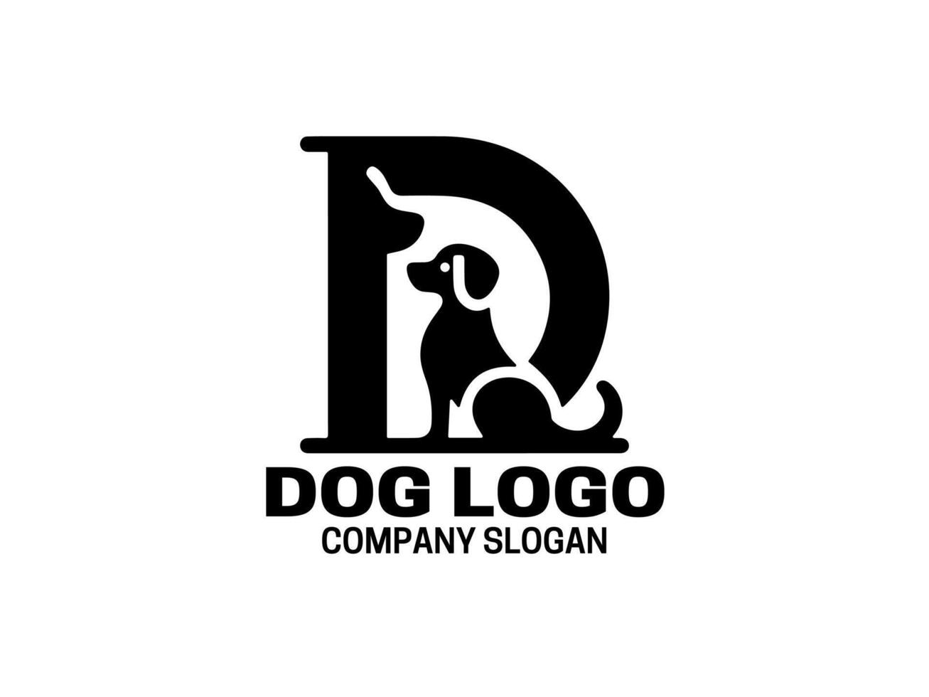 Letter D Dog Logo Design vector