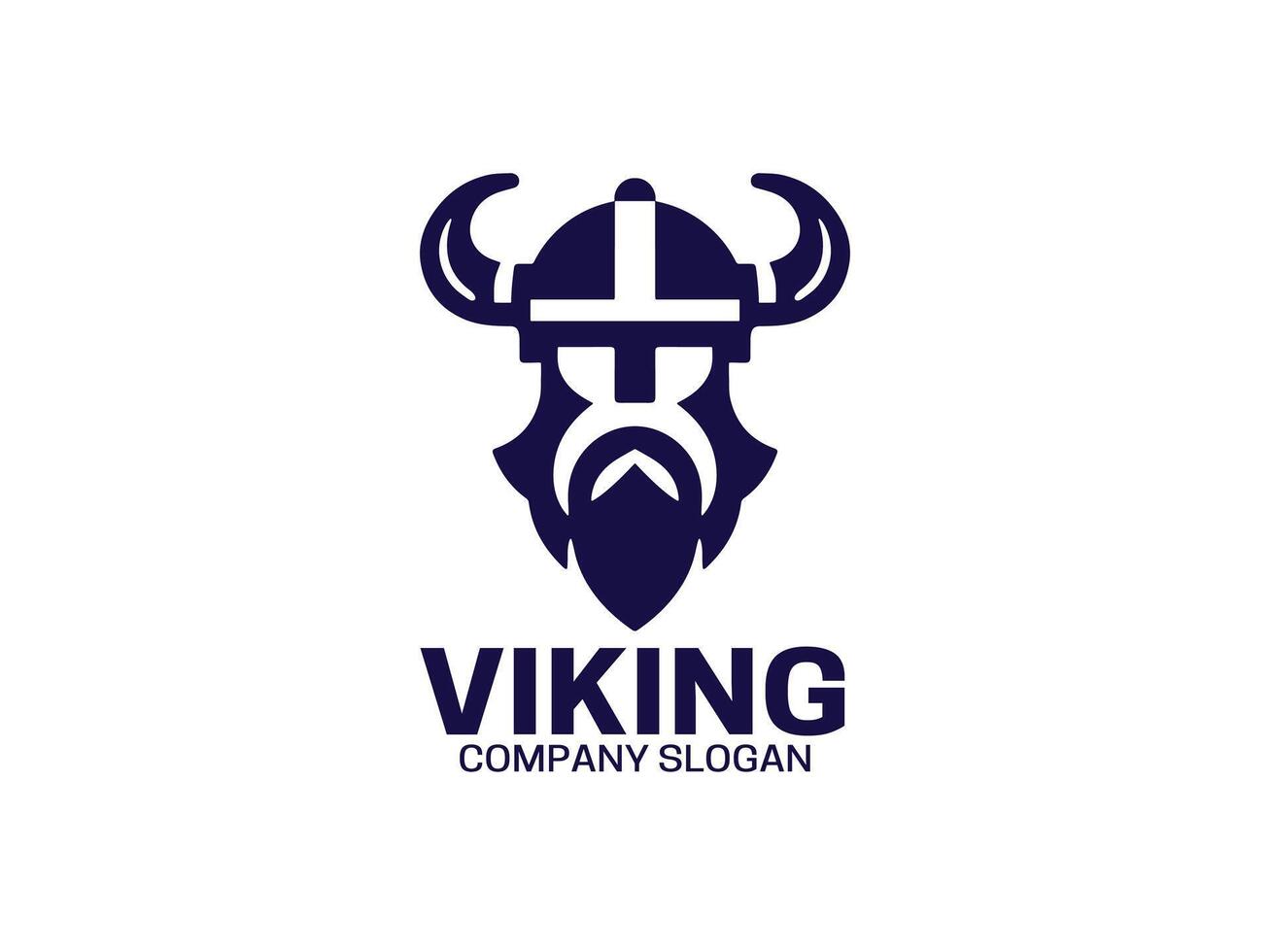 Viking Head Logo Design Template vector