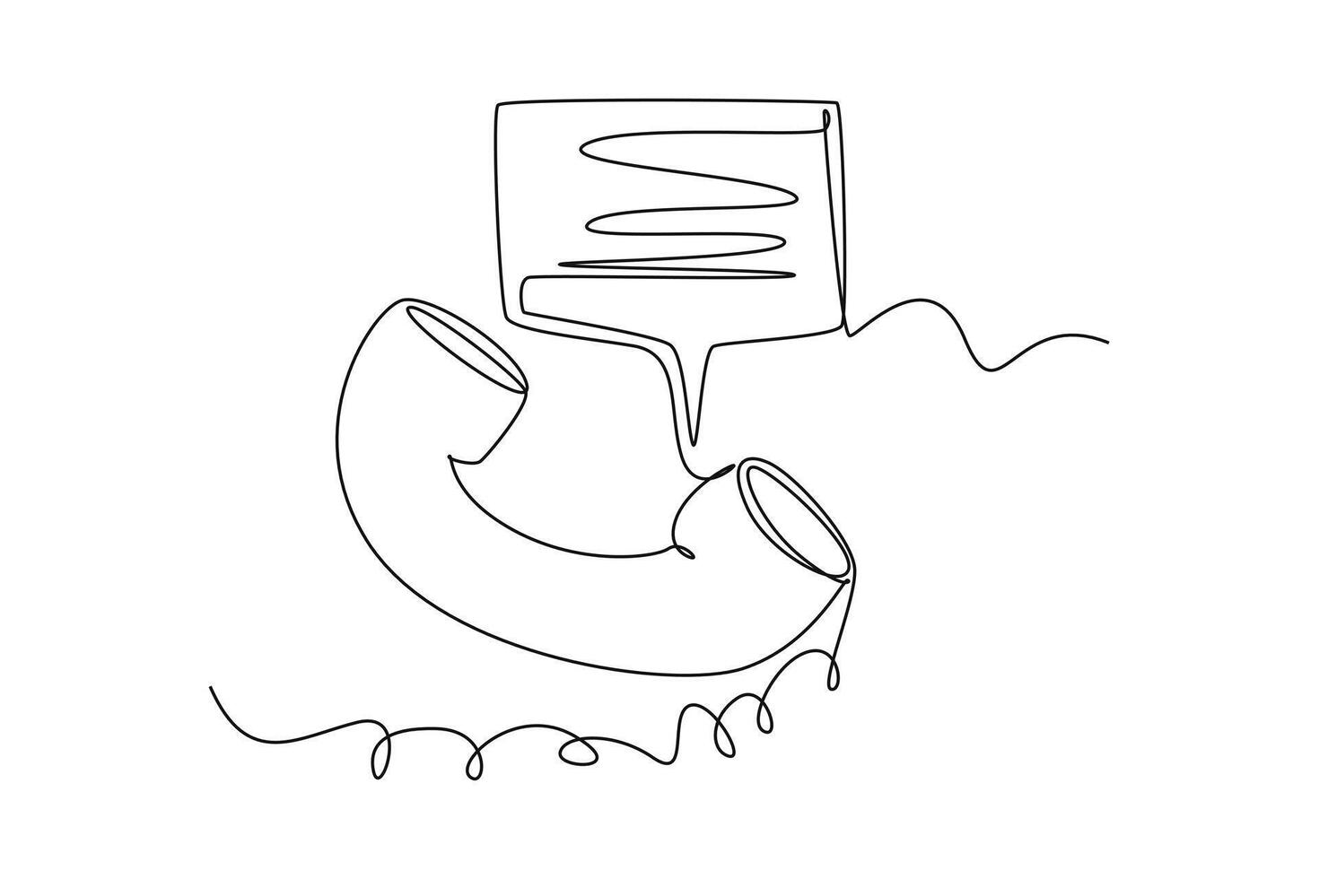 Continuous one line drawing customer support service concept. Doodle illustration. vector