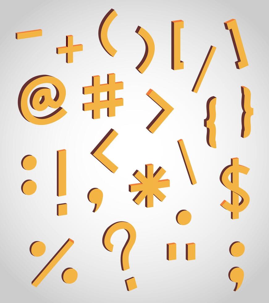 Punctuation Letter Shape vector