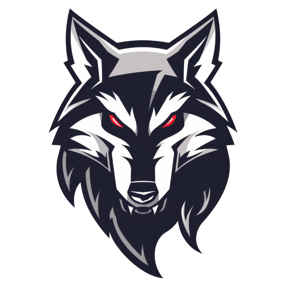 Intense wolf with fiery gaze png