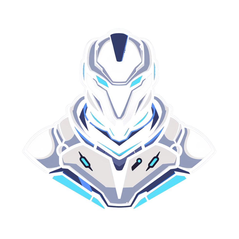 Futuristic warrior ready for a digital battle png