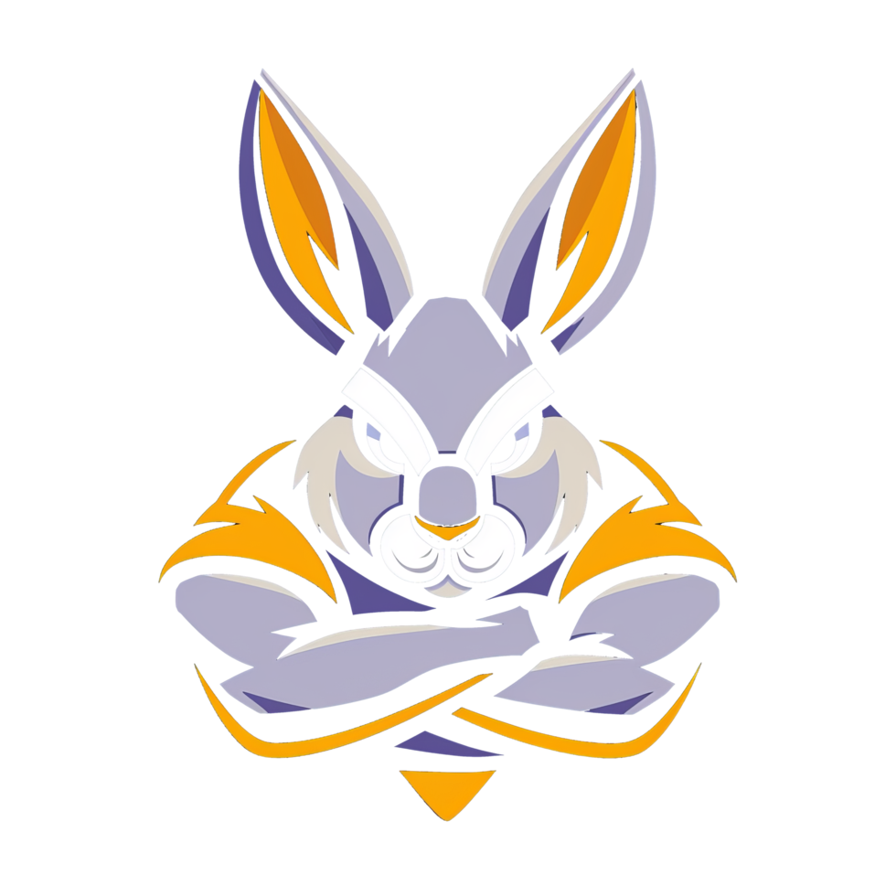 Fierce rabbit mascot ready for action png