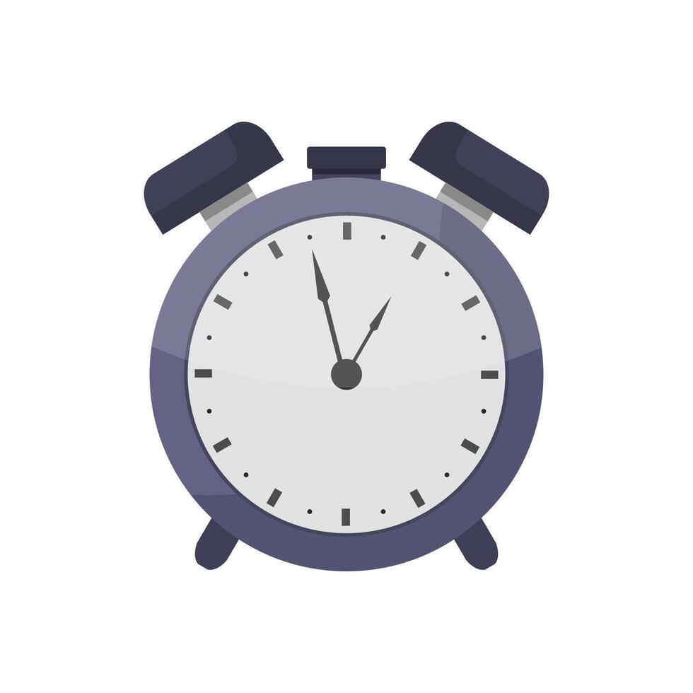 Alarm clock illustrated on white background vector