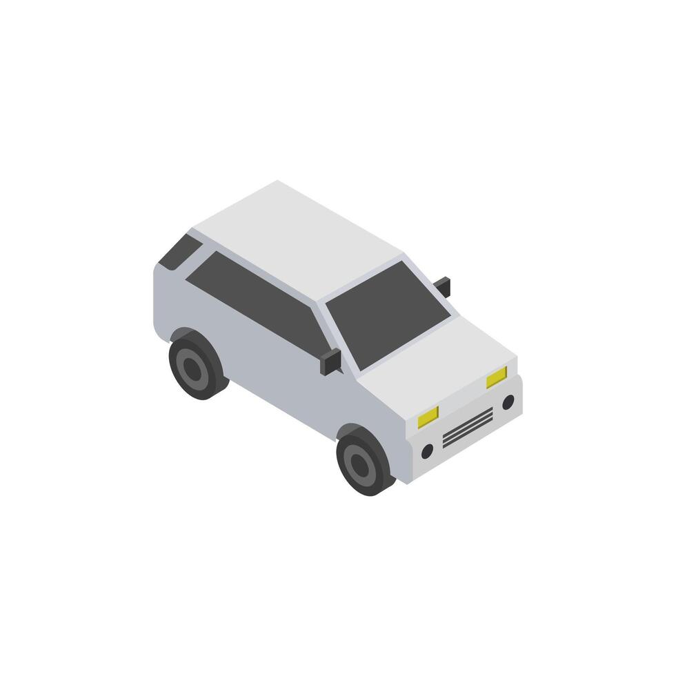 Car isometric on background vector