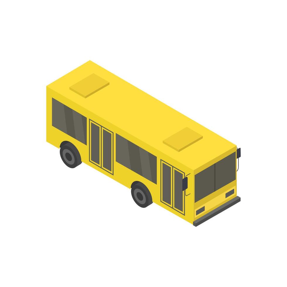 Isometric city bus vector