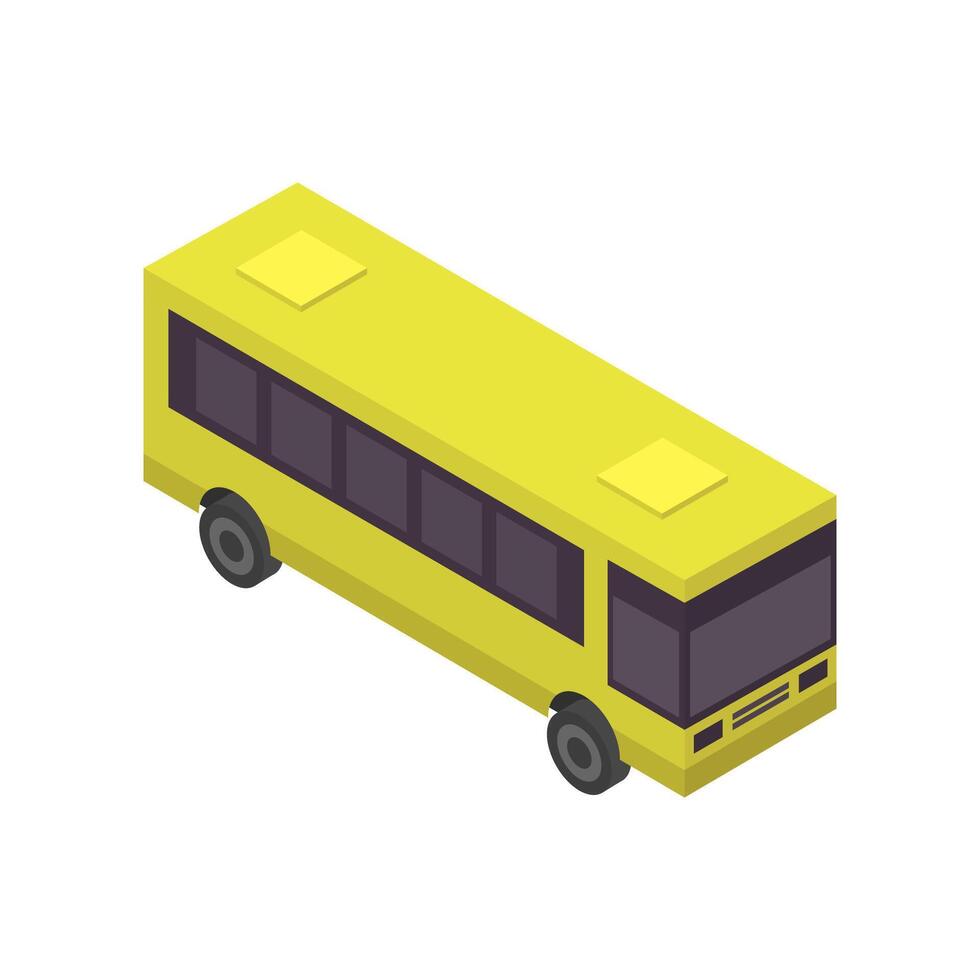 Isometric city bus vector