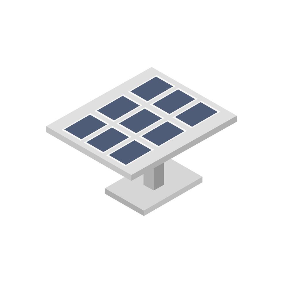 Isometric solar panel vector