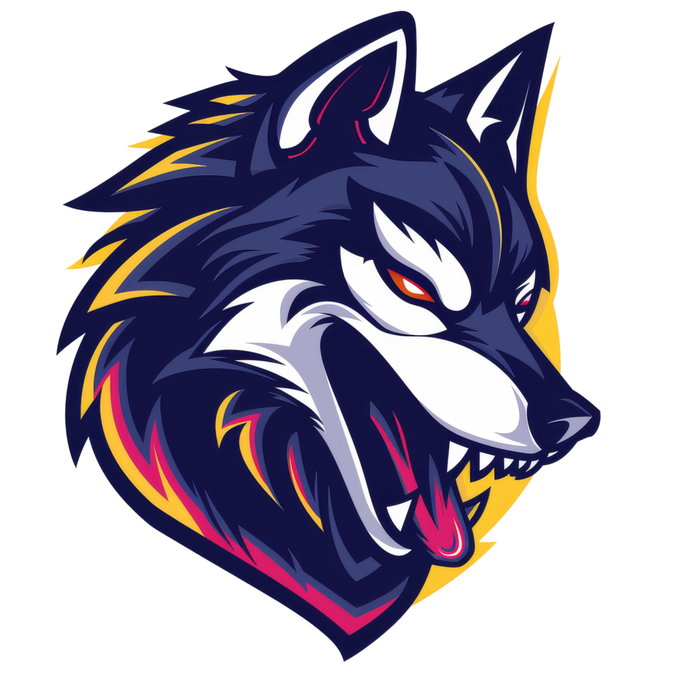 intenso lupo portafortuna con ardente sguardo png