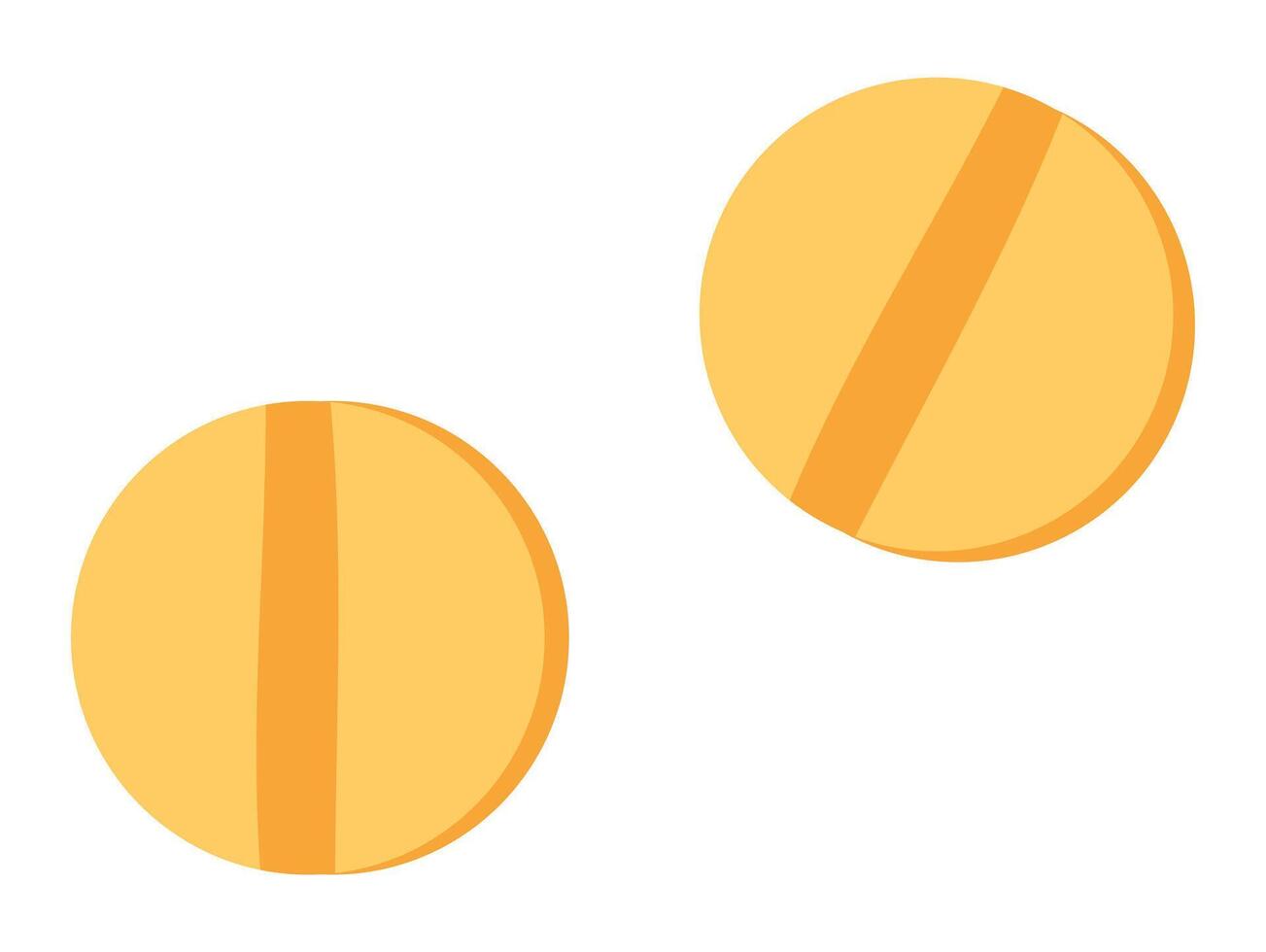 Round medical pills in flat design. Pharmaceutical drugs and painkillers. illustration isolated. vector