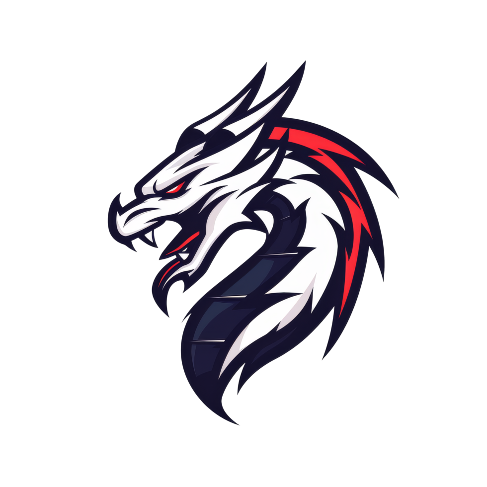 Fierce dragon mascot with a sleek design png